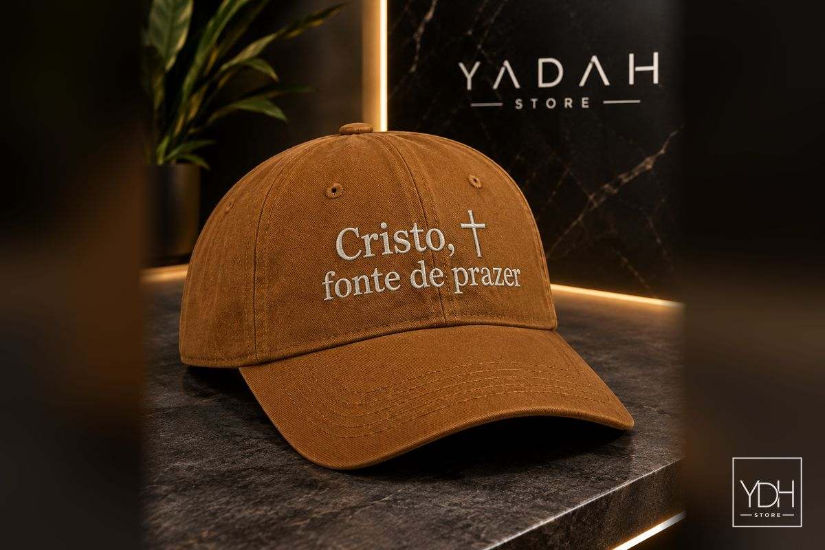 Boné Boné Cristo, fonte de prazer, frente e costas