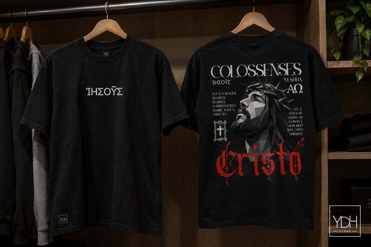 Camiseta Colossenses, frente e costas