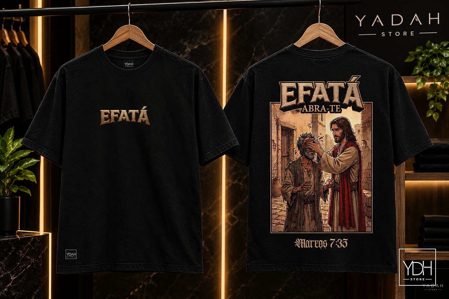 Camiseta Efatá, frente e costas