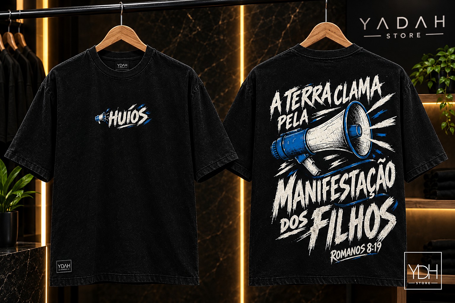 Camiseta Huíos, frente e costas
