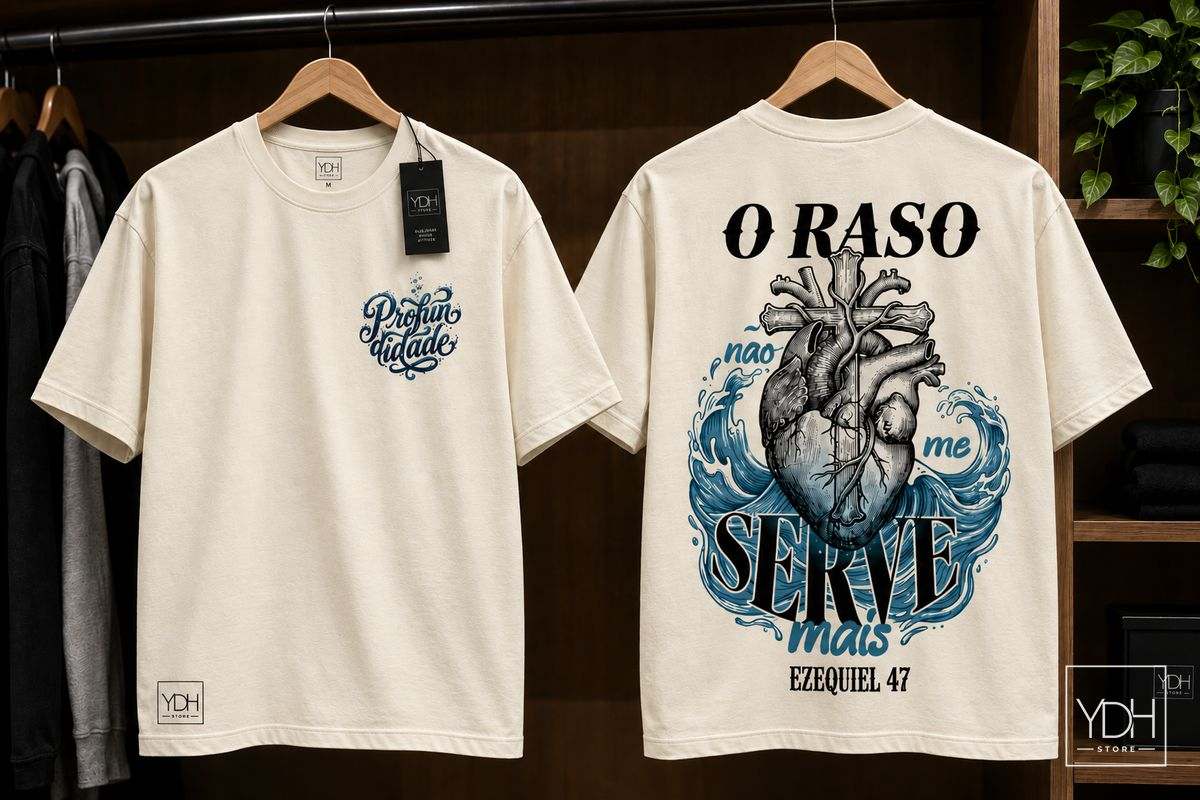 Camiseta O raso não me serve mais, frente e costas